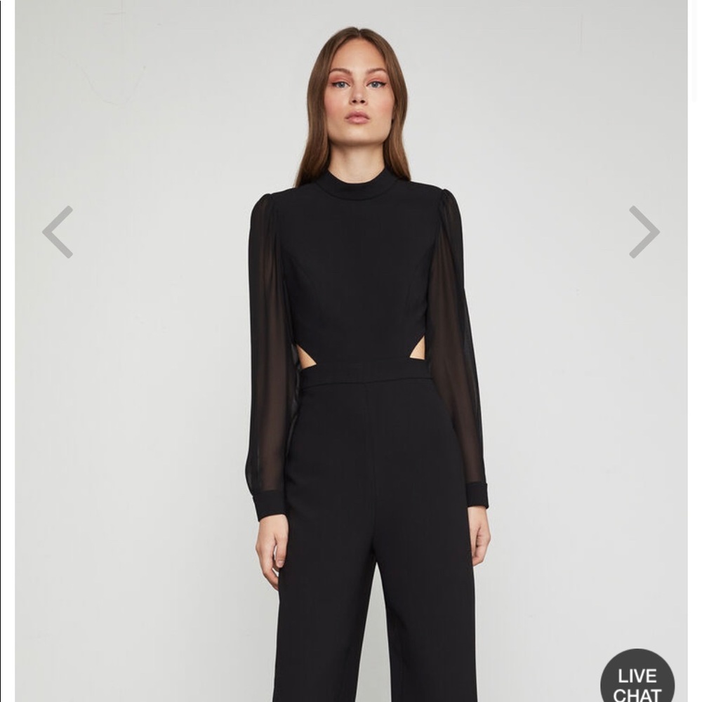 Mock neck cutout jumpsuit